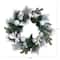 24" Pinecones & Berries Christmas Wreath with Silver Ornaments